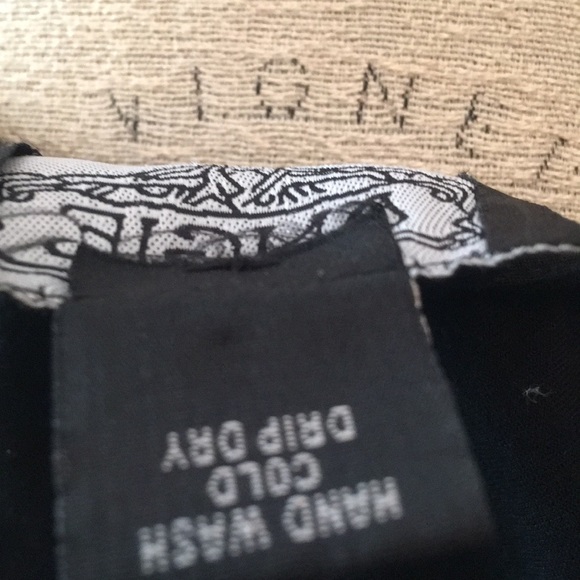 Angie flirty black dress! Embroidered top and hem. - Picture 6 of 8